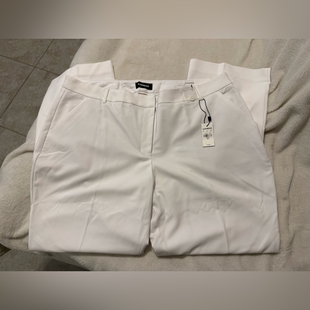 Express Women's Elegant White Barely Boot Pants